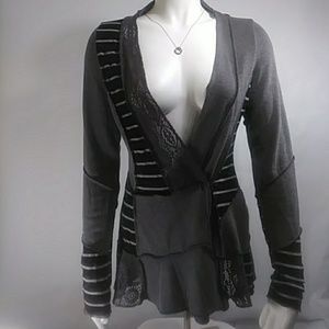 Day Trip Cardigan Sweater Girls Gray Large